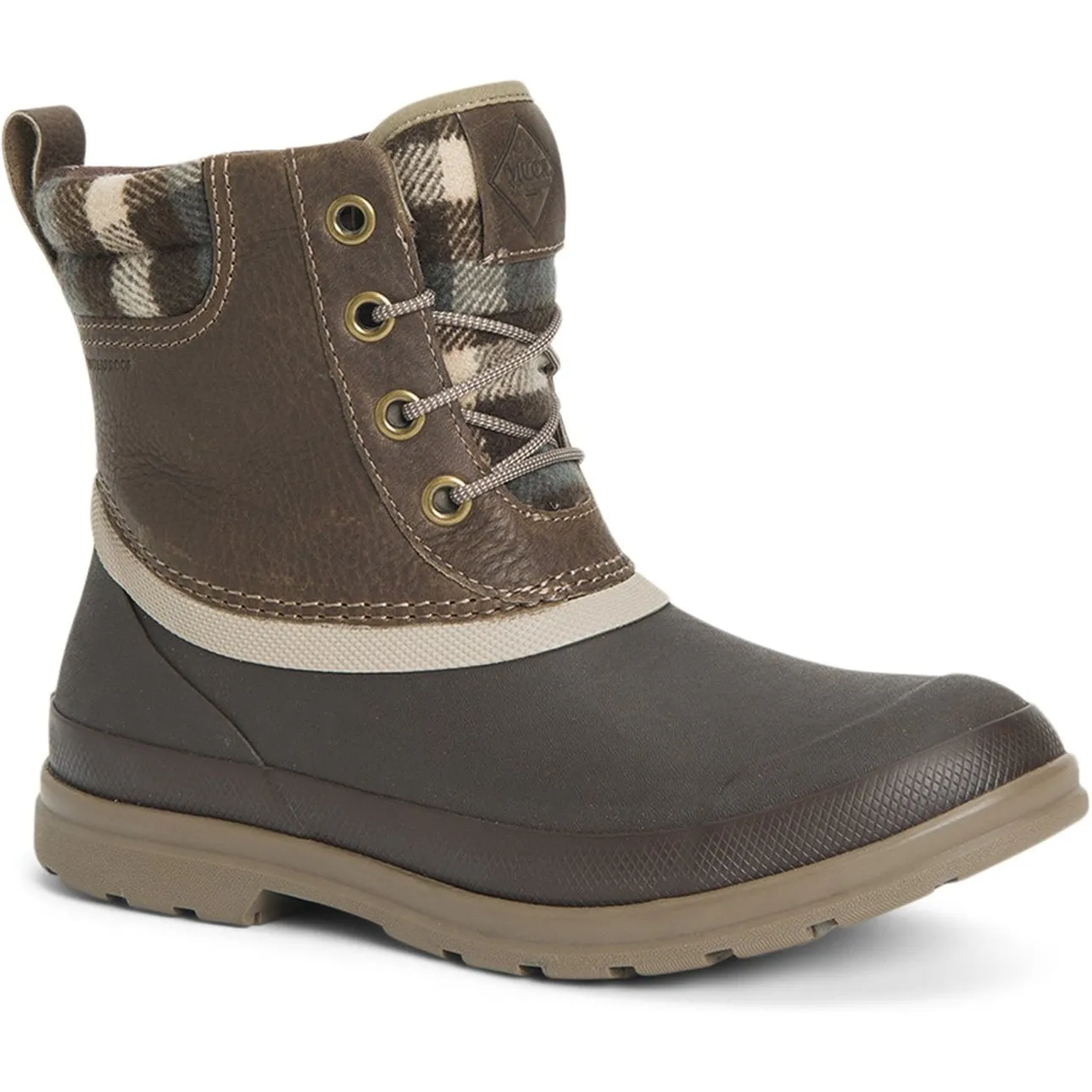 Muck Women's Originals Duck Lace Waterproof Duty Boot- Brown- ODLW-109