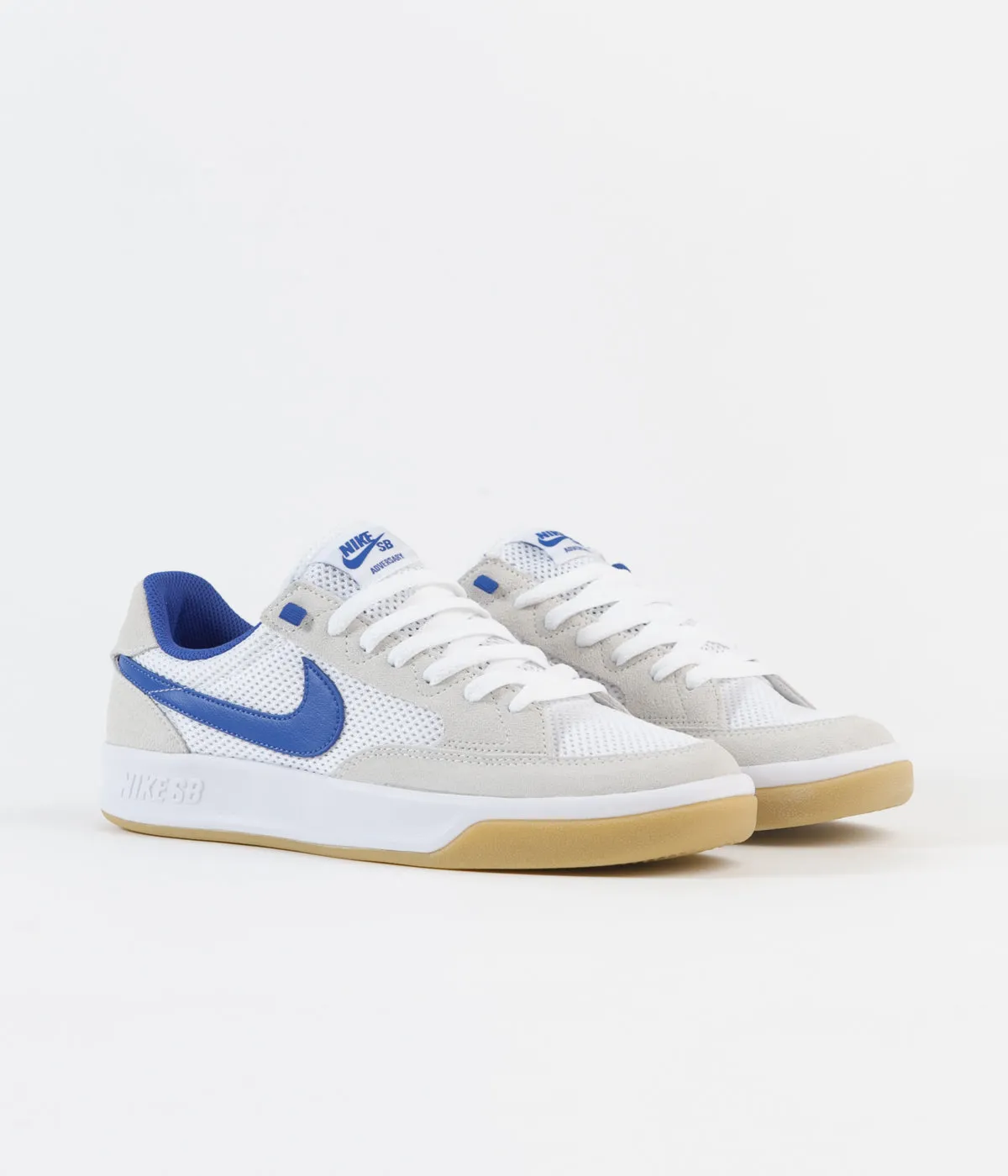 Nike SB Adversary Shoes - Summit White / Hyper Royal - White