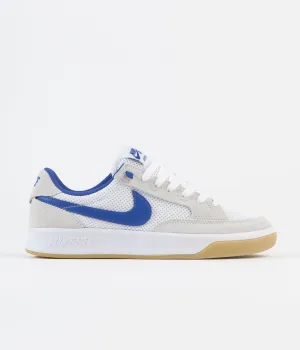 Nike SB Adversary Shoes - Summit White / Hyper Royal - White