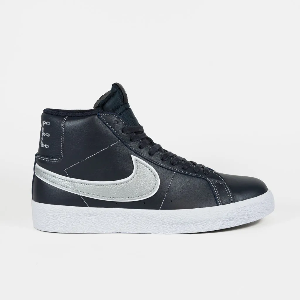 Nike SB - Mason Silva Blazer Mid Shoes - Blackened Blue / Wolf Grey