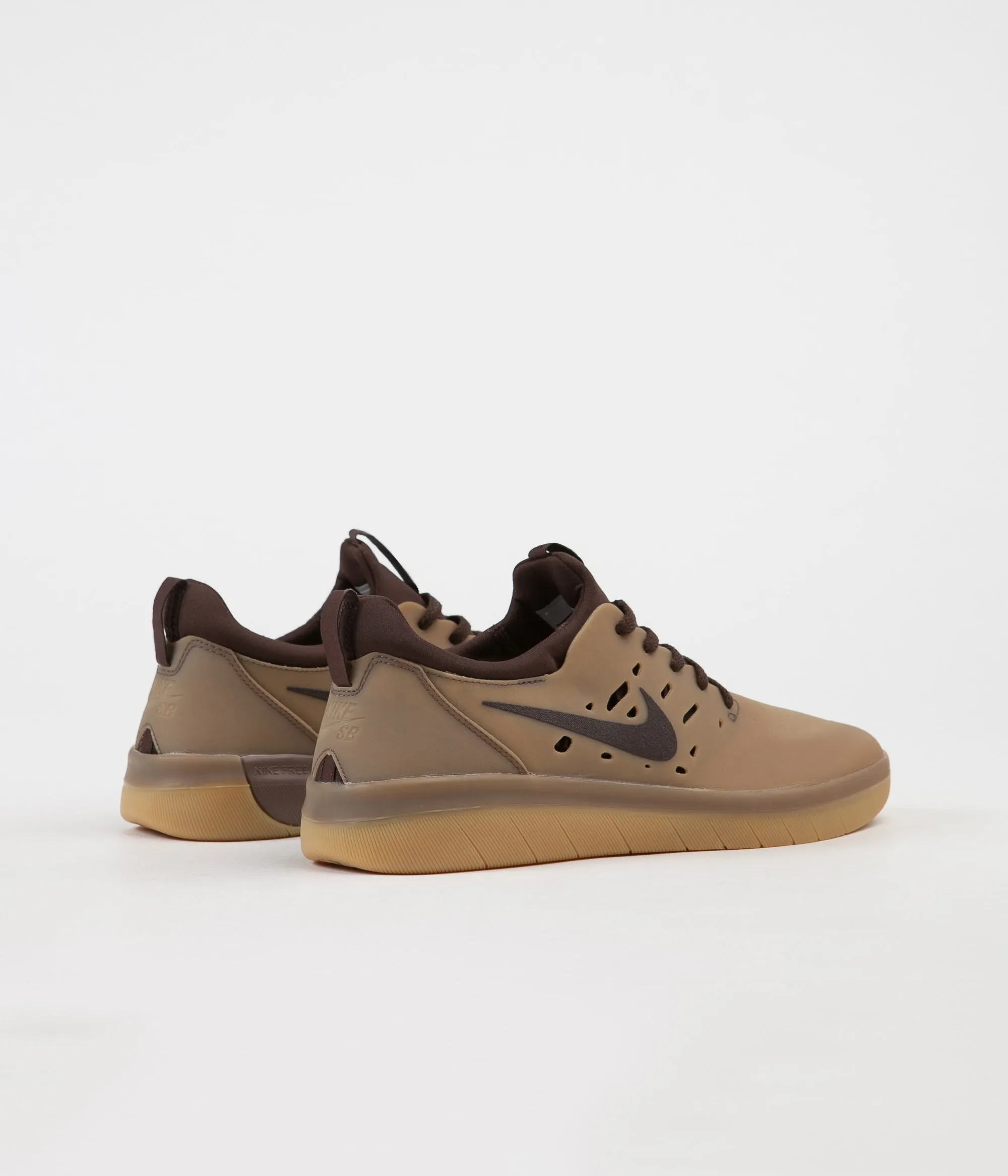 Nike SB Nyjah Free Shoes - Gum Dark Brown / Baroque Brown