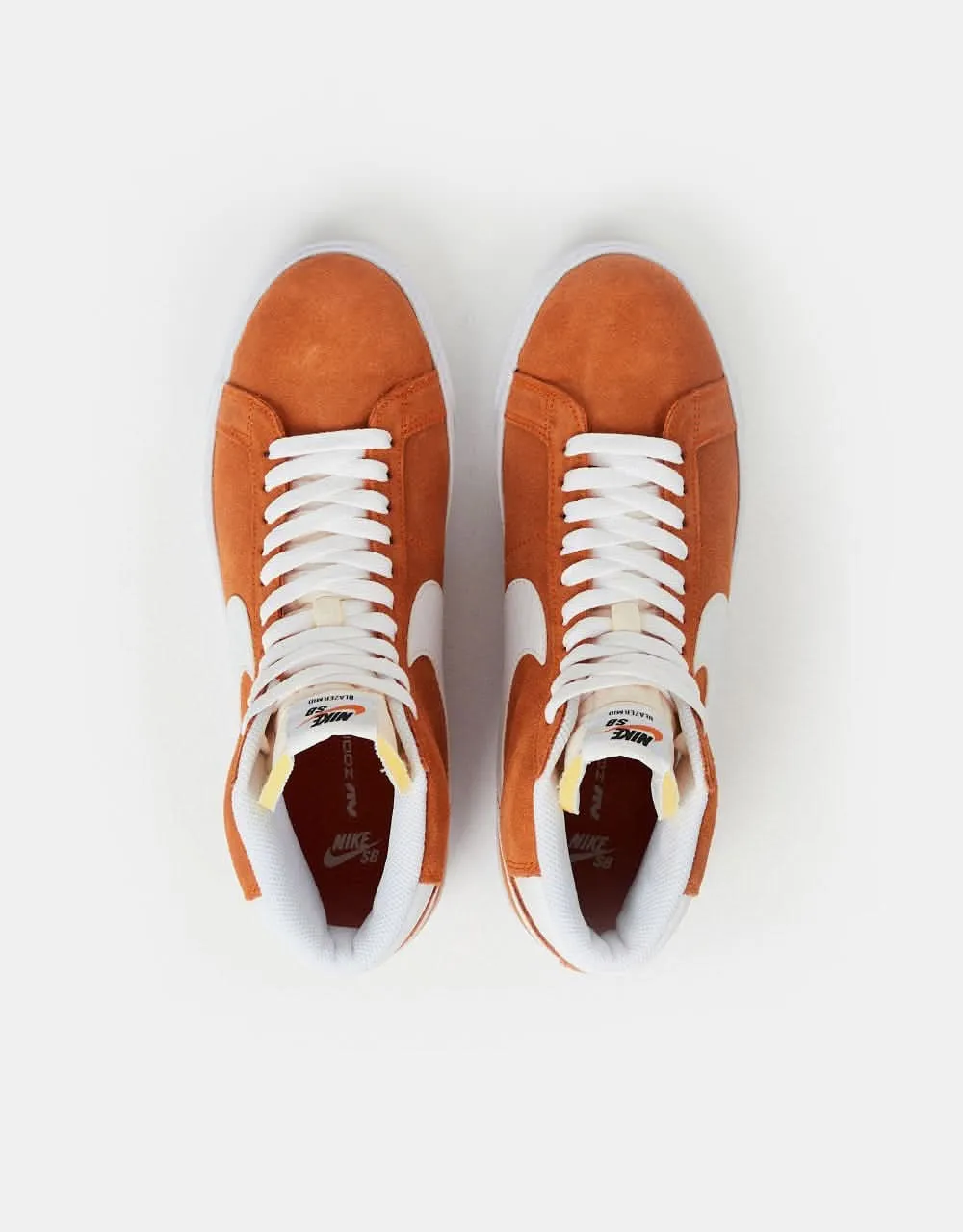 Nike SB Zoom Blazer Mid Skate Shoes - Safety Orange/White-Safety Orange-White