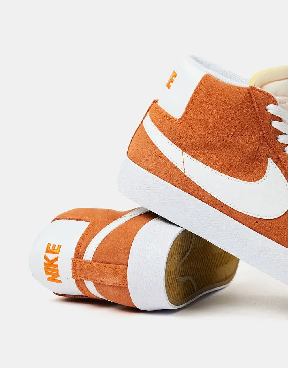 Nike SB Zoom Blazer Mid Skate Shoes - Safety Orange/White-Safety Orange-White