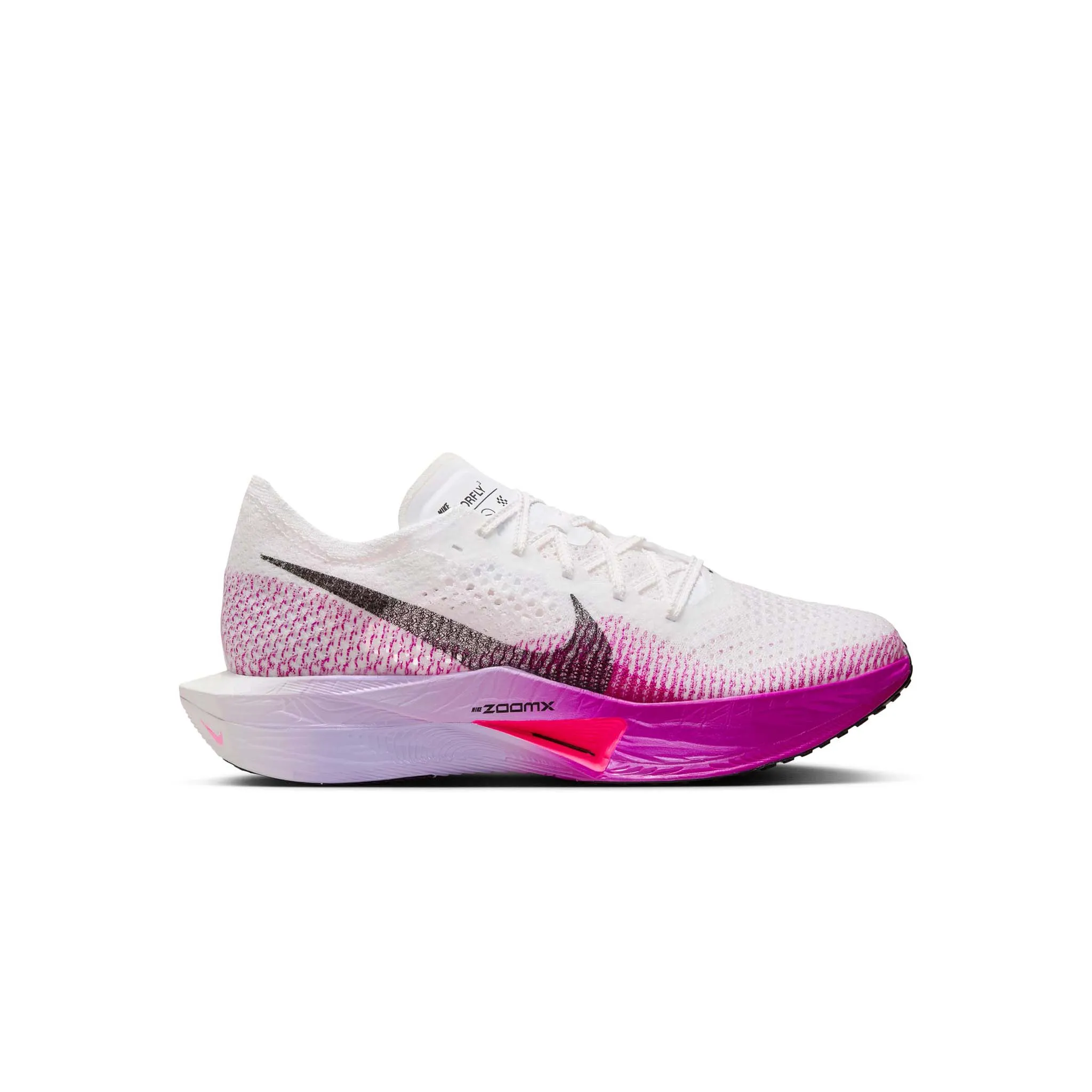 Nike | Women's Vaporfly 3 Road Racing Shoes - White/Black-Vivid Purple-Purple Agate