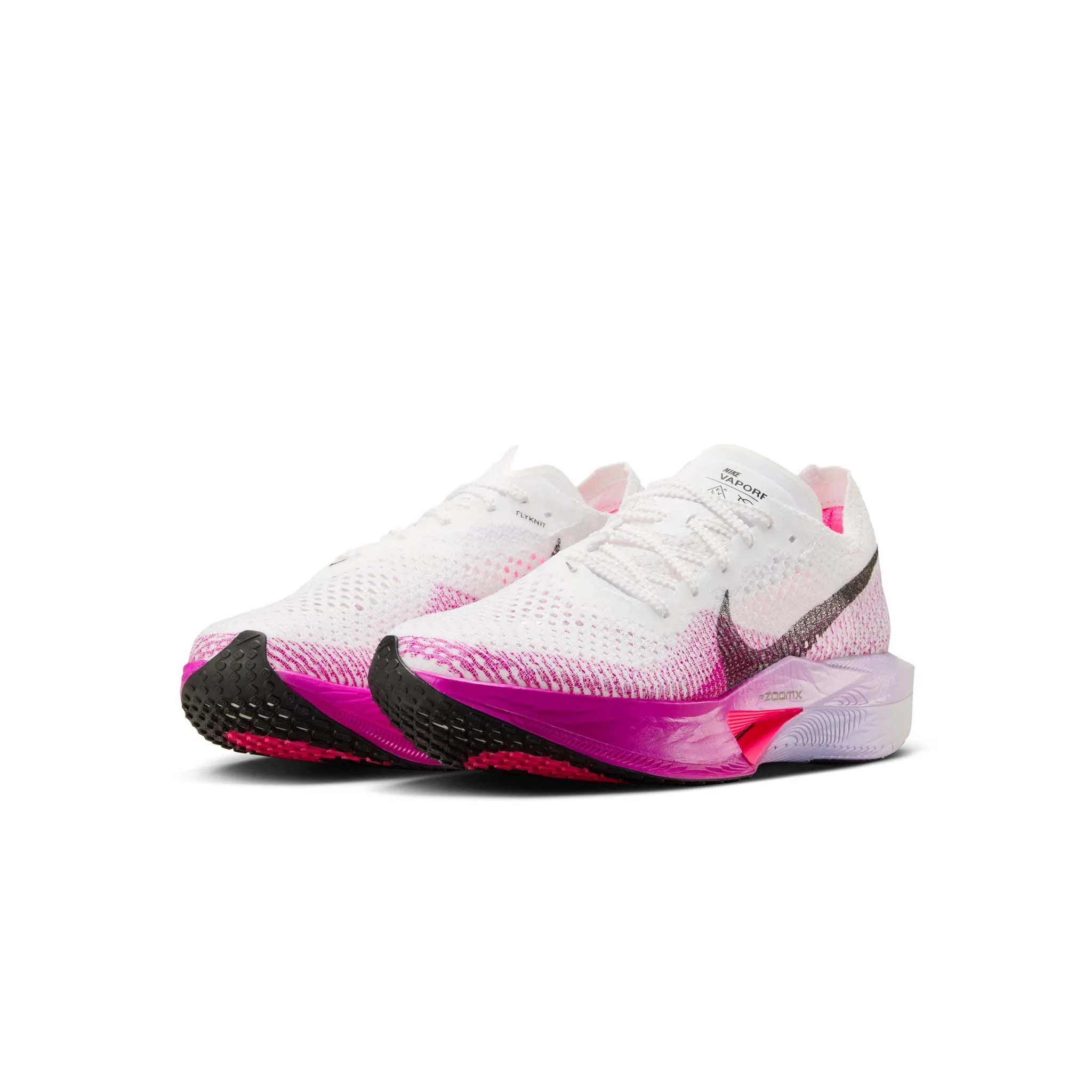 Nike | Women's Vaporfly 3 Road Racing Shoes - White/Black-Vivid Purple-Purple Agate