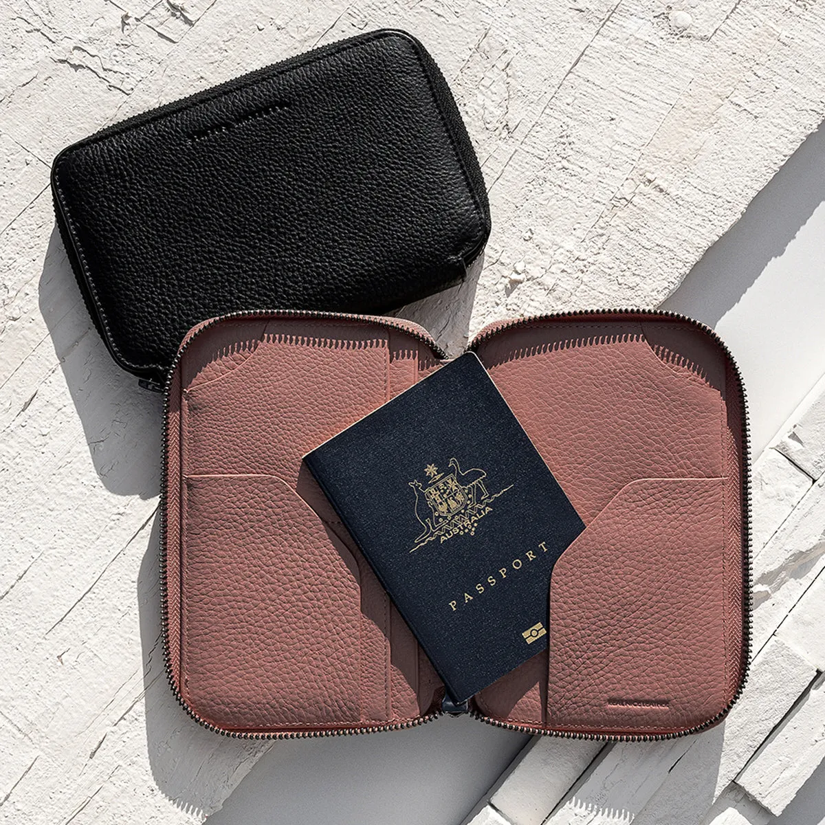 Nowhere To Be Found Passport Wallet - Dusty Rose