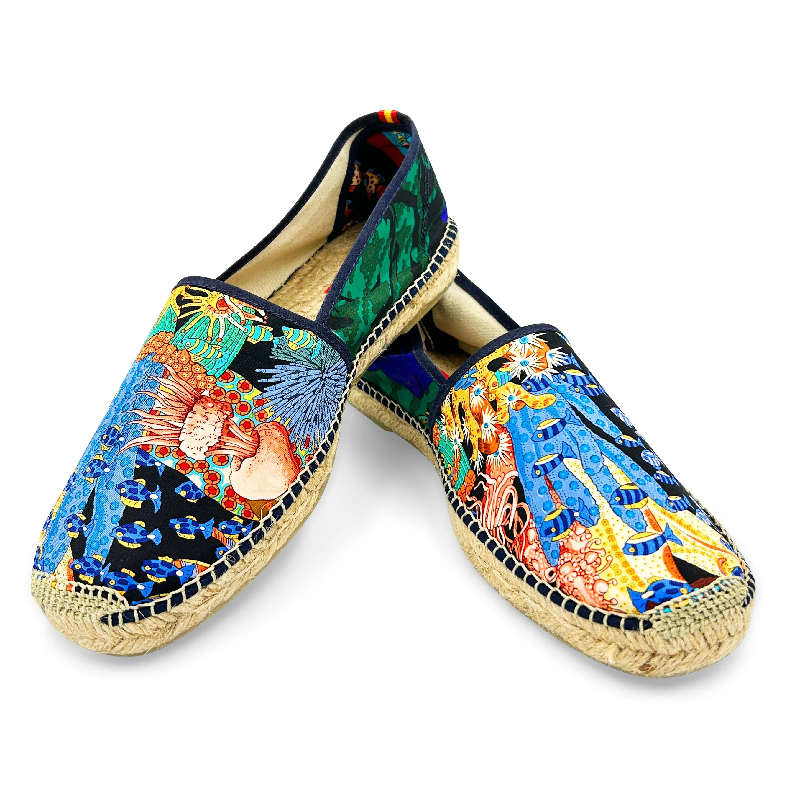 PAISLEY OCEANE Green/Black Classic Espadrilles