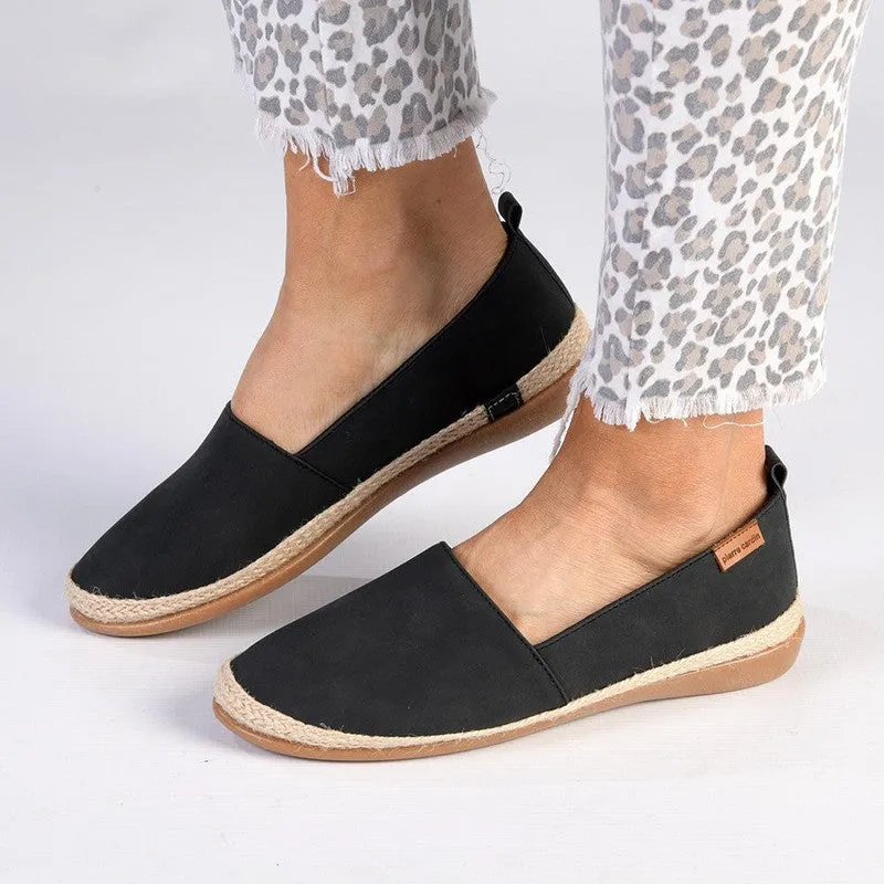 Pierre Cardin St Tropez Espadrille Slip On - Black