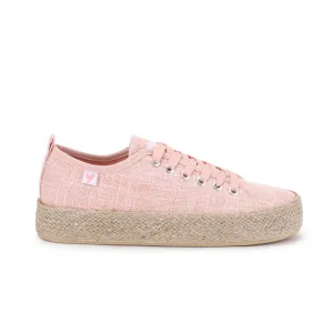 Pitas linen lace-up espadrille sneakers