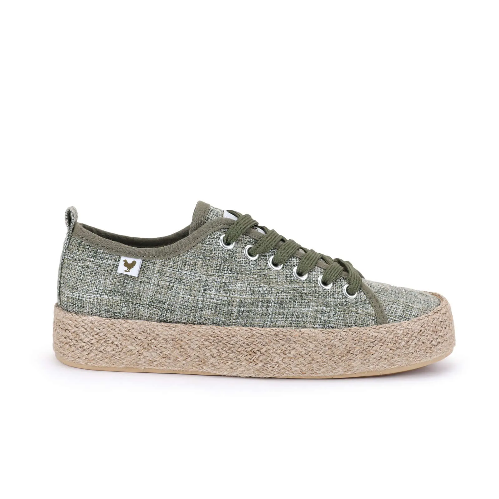 Pitas linen lace-up espadrille sneakers