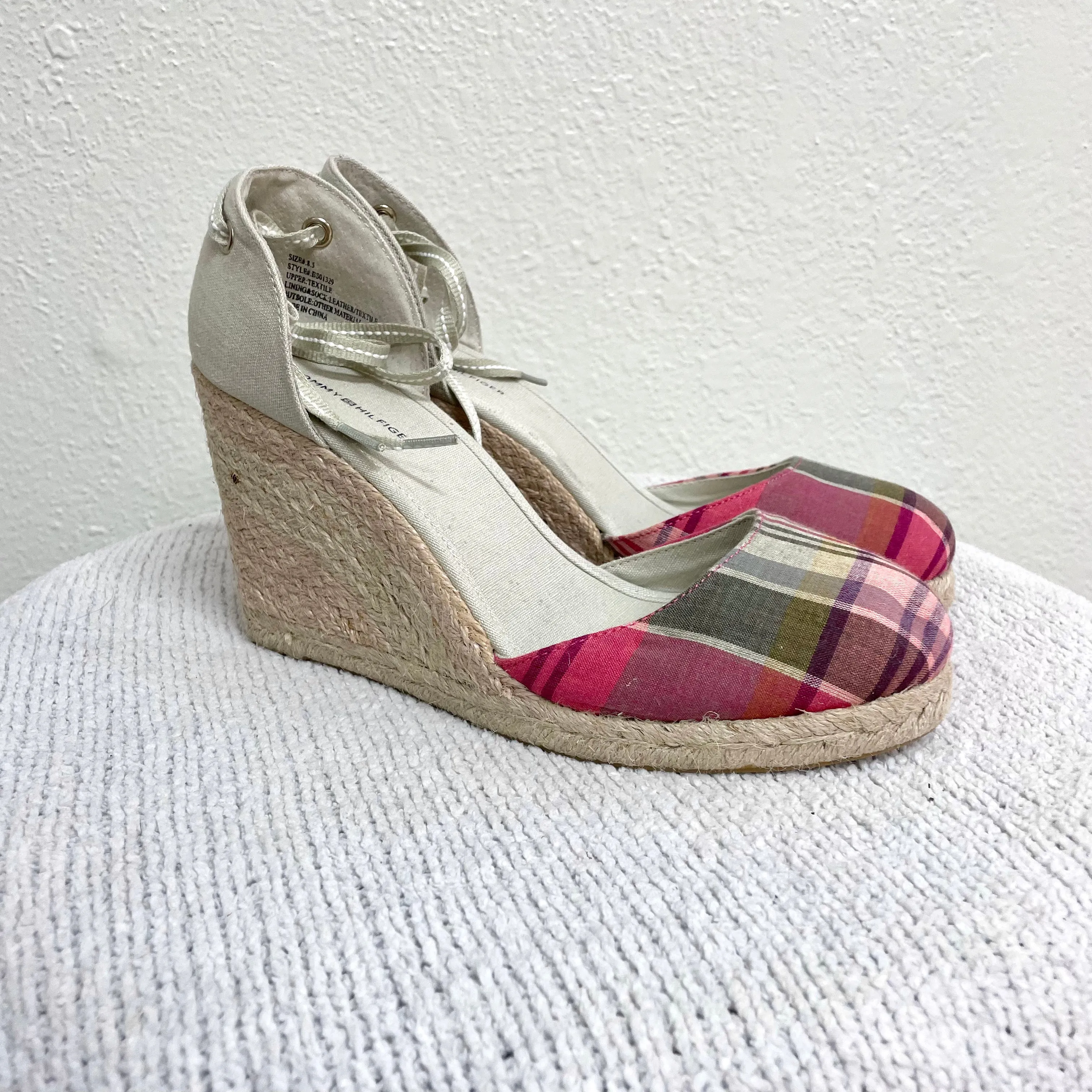 Plaid Wedge Espadrilles