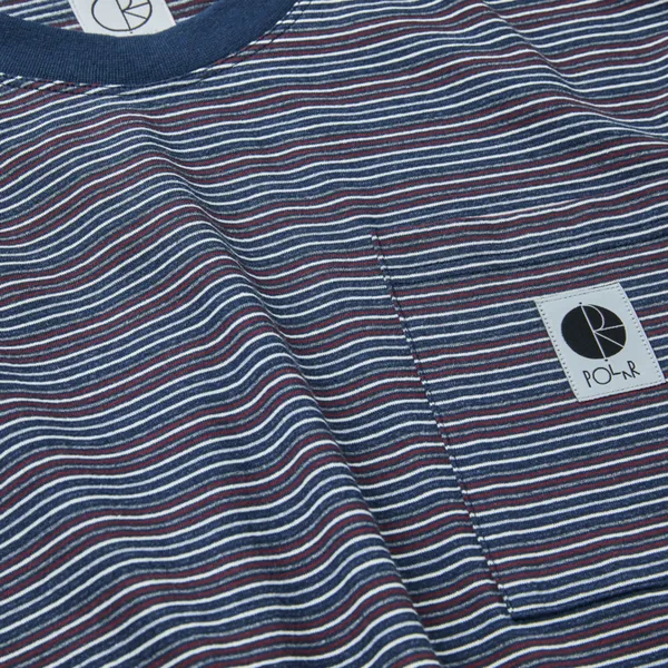 Polar Skate Stripe Pocket T-Shirt - Navy