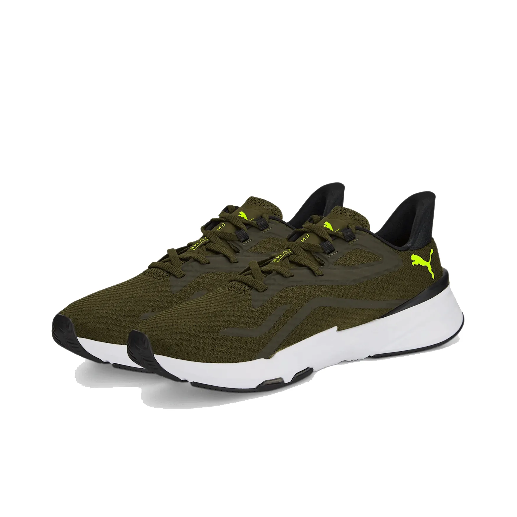 Puma Powerframe Training Shoes - Mens - Deep Olive/Puma Black