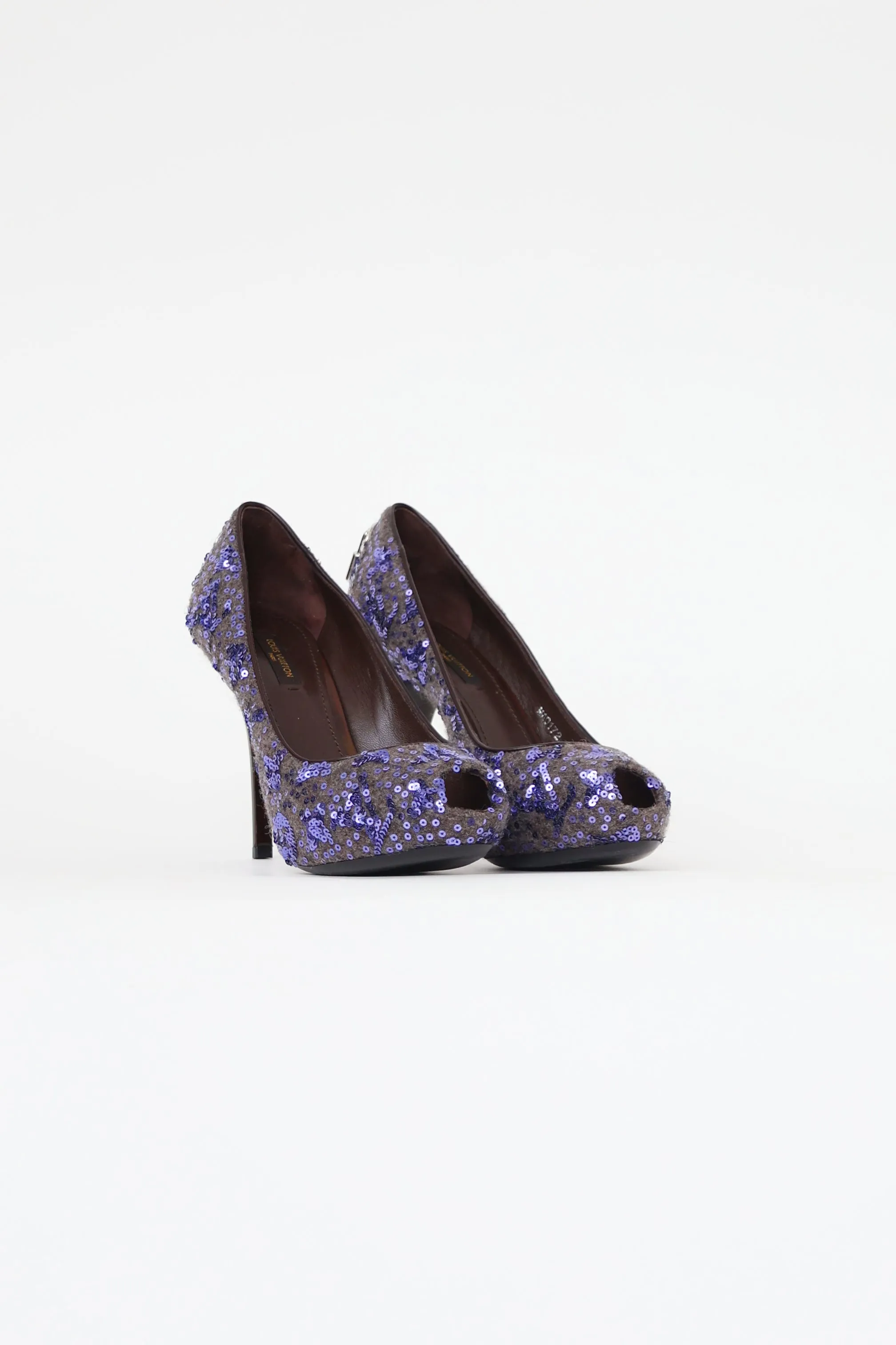 Purple & Grey Sequin "Oh Really" Pump