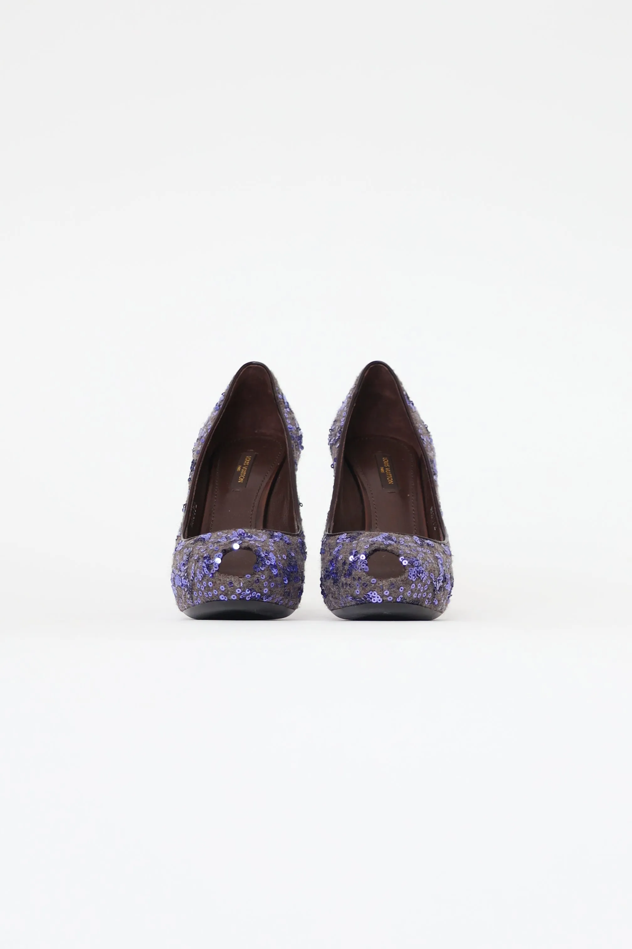 Purple & Grey Sequin "Oh Really" Pump