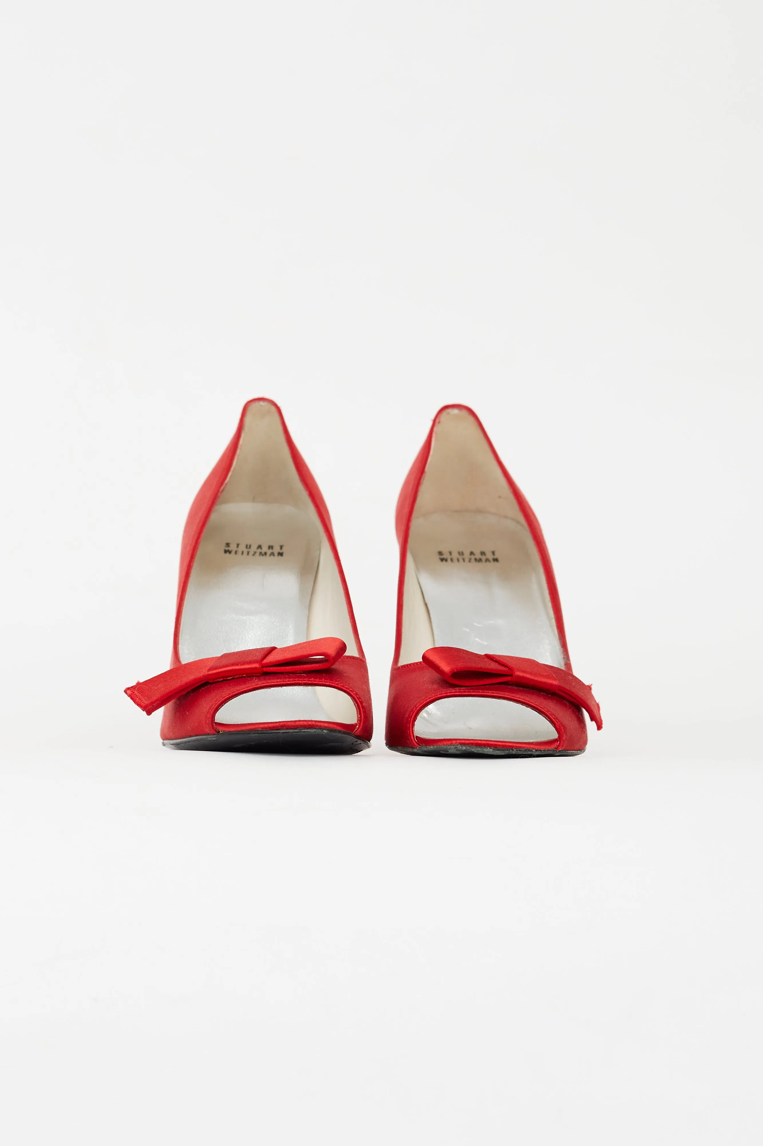 Red Satin Bow Heel