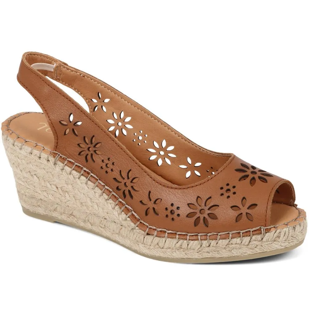 Reina Leather Espadrilles  - REINA / 325 460