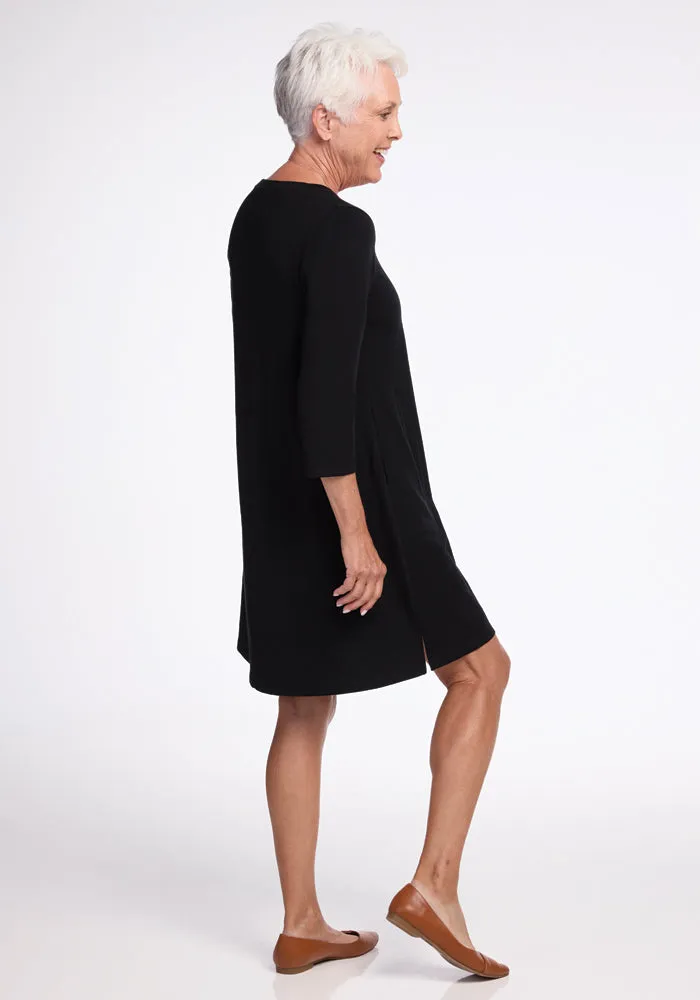 Rissa A Line Dress - Black