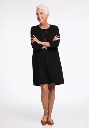 Rissa A Line Dress - Black