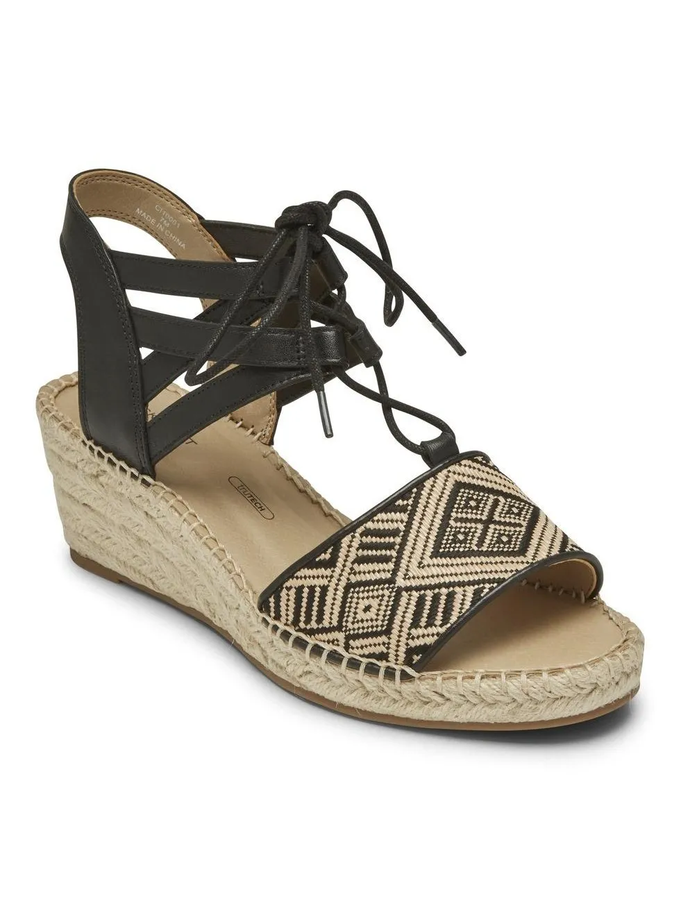 Rockport Womens Marah Lace Sandal Black CI0010