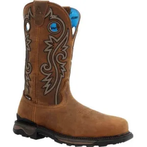 Rocky Men's Carbon 12" WP 6 Carbon Toe Western Work Boot -Brown- RKW0376