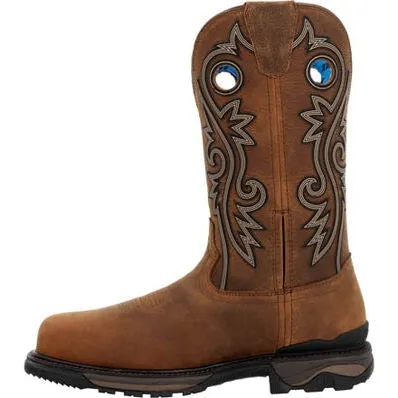 Rocky Men's Carbon 12" WP 6 Carbon Toe Western Work Boot -Brown- RKW0376