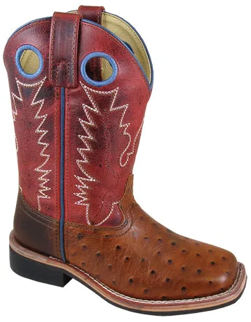 Smoky Mountain Boots Cognac Ostrich Print Boots for Children & Youth