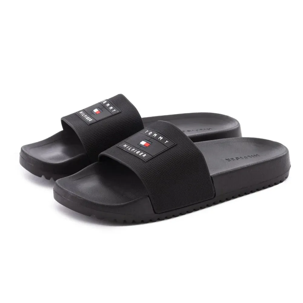 Tommy Hilfiger Logo Badge Slide Sandal Men - BLK