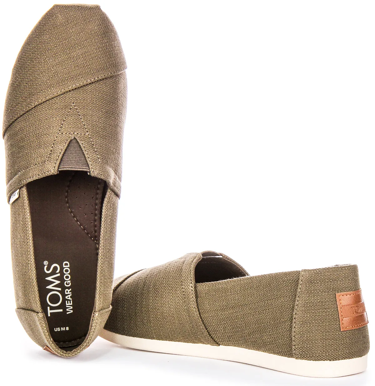 Toms Alpargata In Olive Green For Men