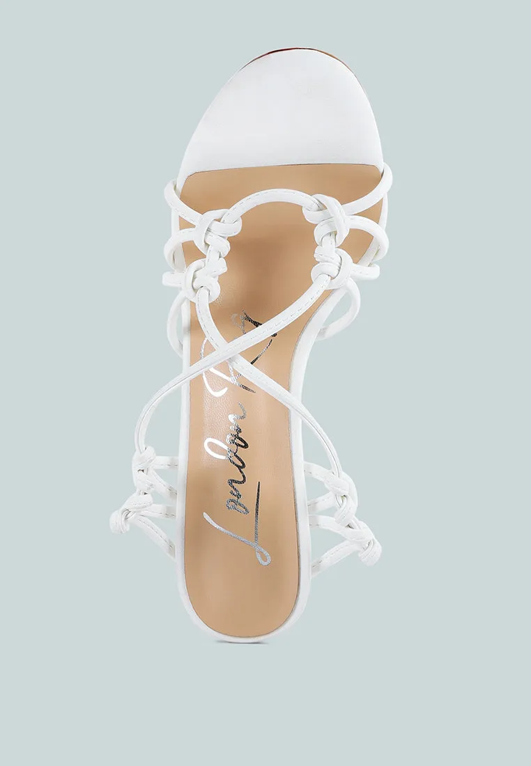 Trixy Knot Lace Up High Heel Sandal