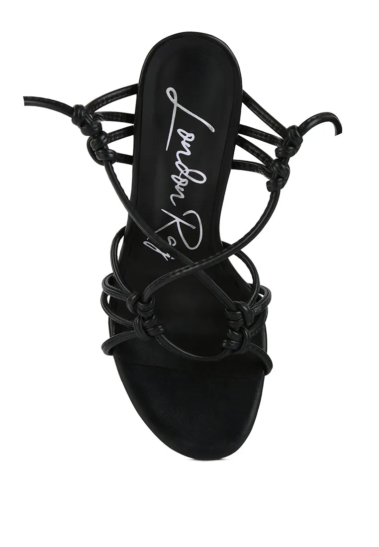 Trixy Knot Lace Up High Heel Sandal