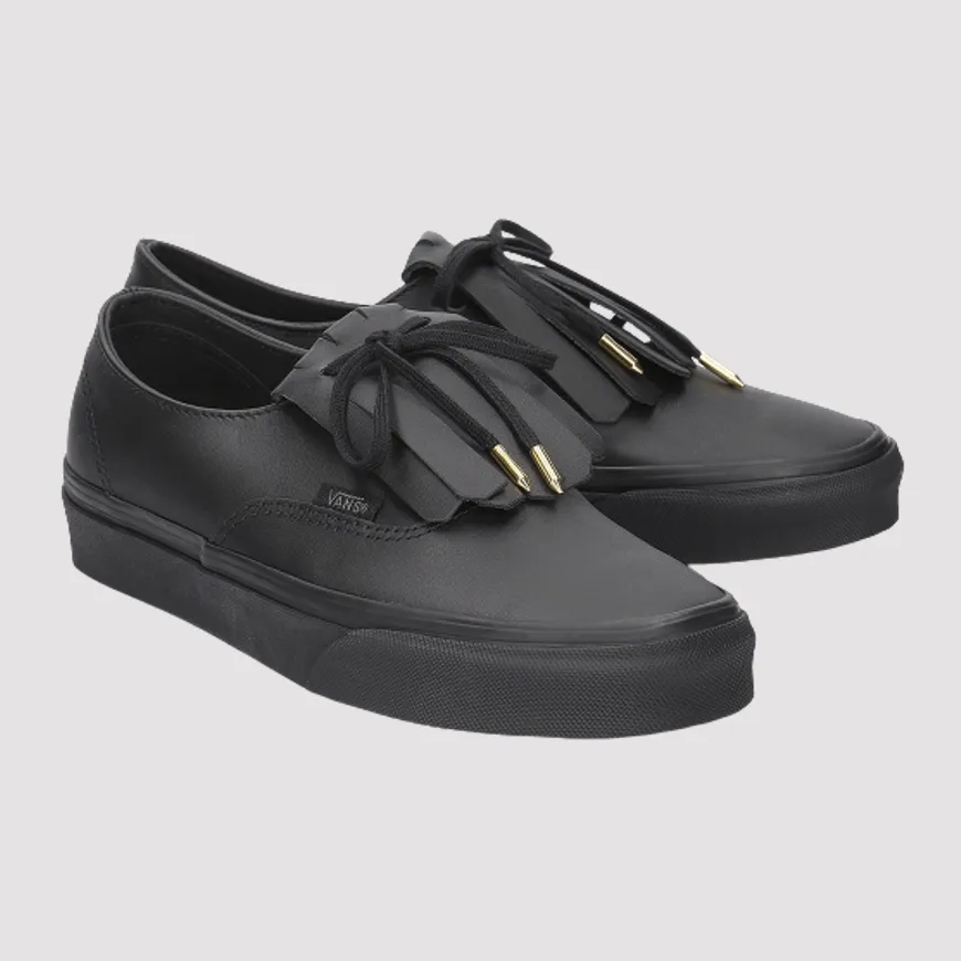 Vans Authentic Fringe (Leather) Unisex Sportswear Shoes Black