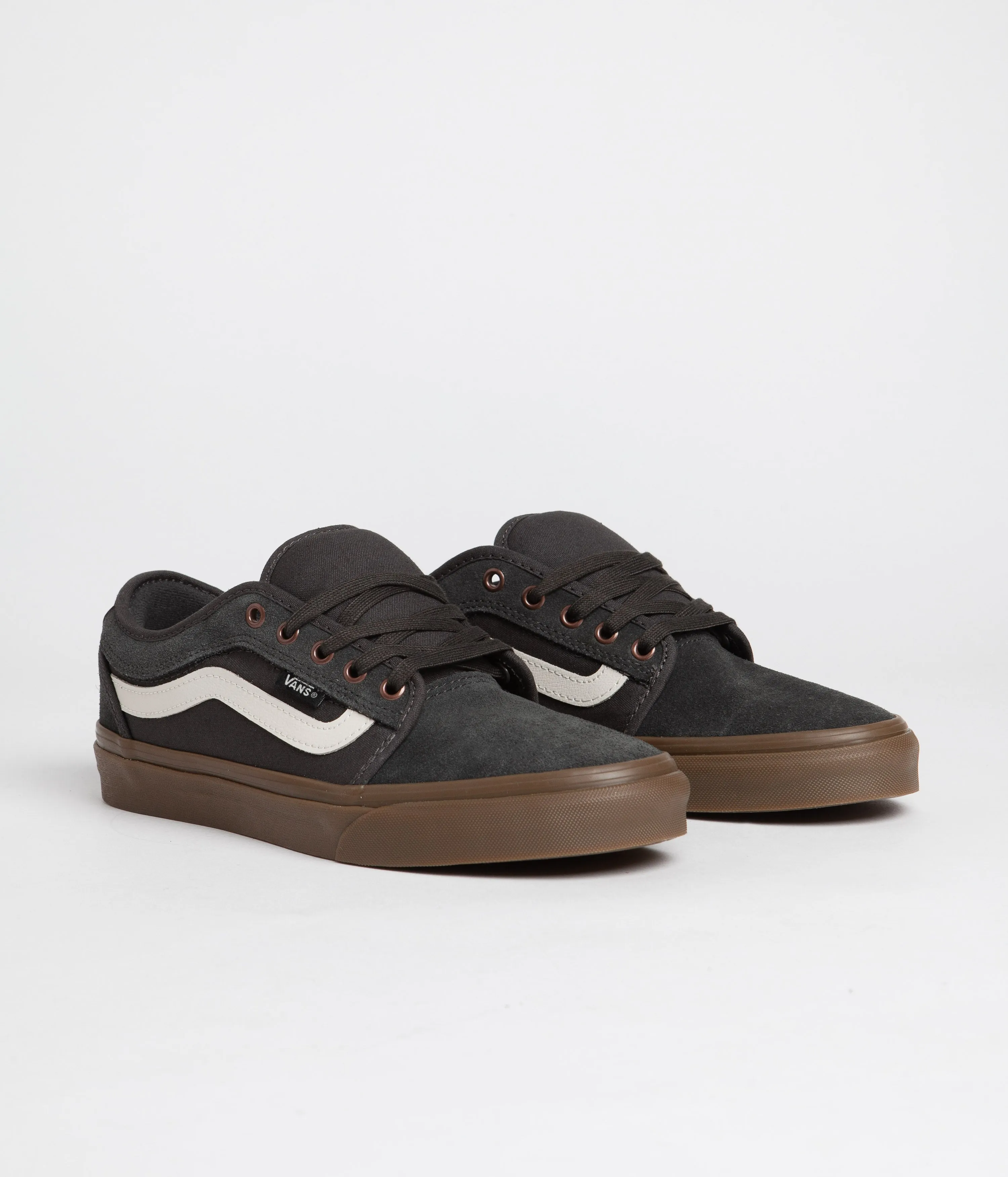 Vans Chukka Low Sidestripe Shoes - Dark Grey / Gum