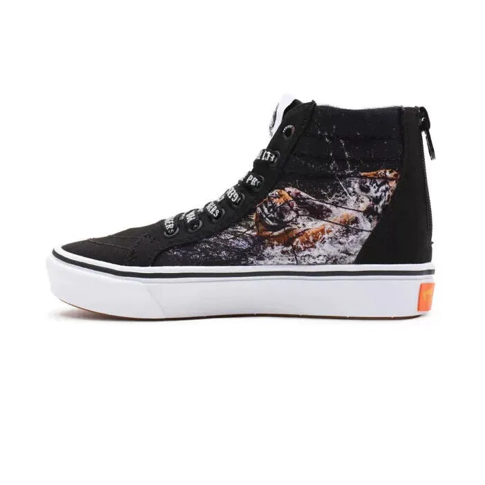 Vans ComfyCush SK8-Hi VN0A5KRP9EF1 Unisex Kids Black & White Skate Shoes HS4910