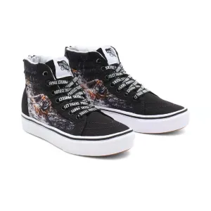 Vans ComfyCush SK8-Hi VN0A5KRP9EF1 Unisex Kids Black & White Skate Shoes HS4910