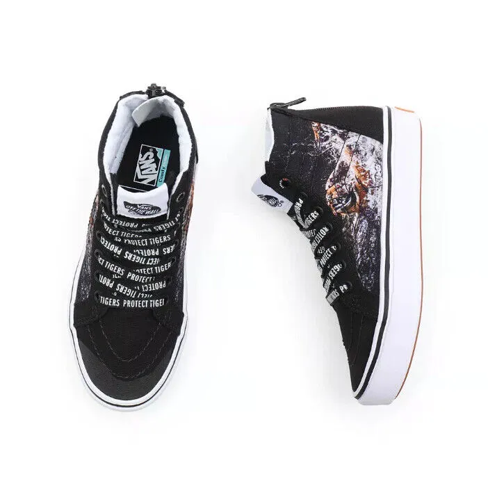 Vans ComfyCush SK8-Hi VN0A5KRP9EF1 Unisex Kids Black & White Skate Shoes HS4910