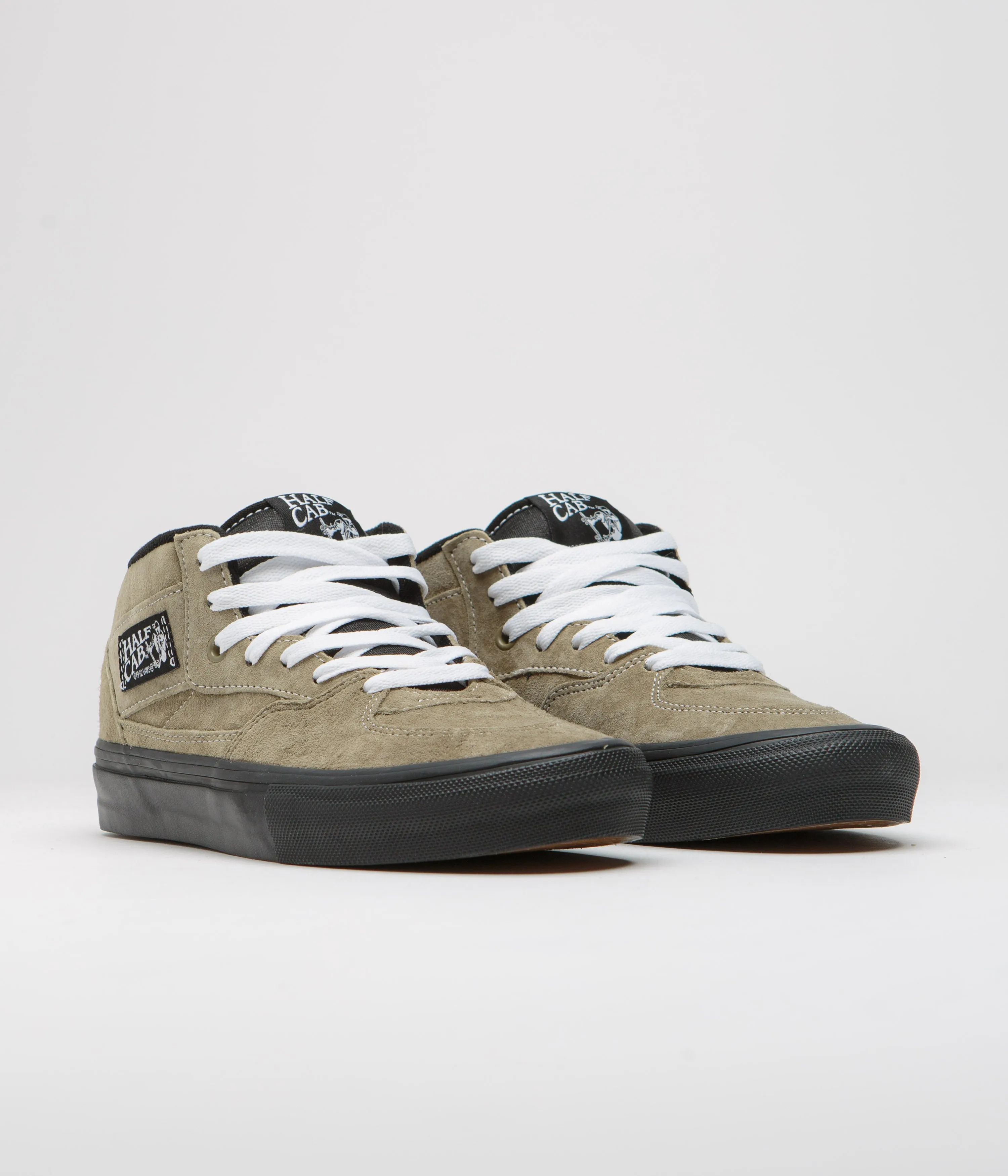 Vans Half Cab Shoes - Pig Suede Olive / Black