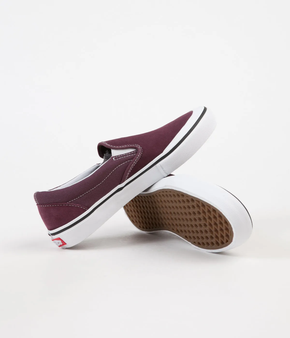 Vans Slip On Pro Shoes - Raisin / White