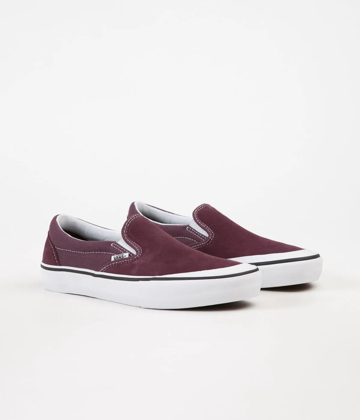 Vans Slip On Pro Shoes - Raisin / White