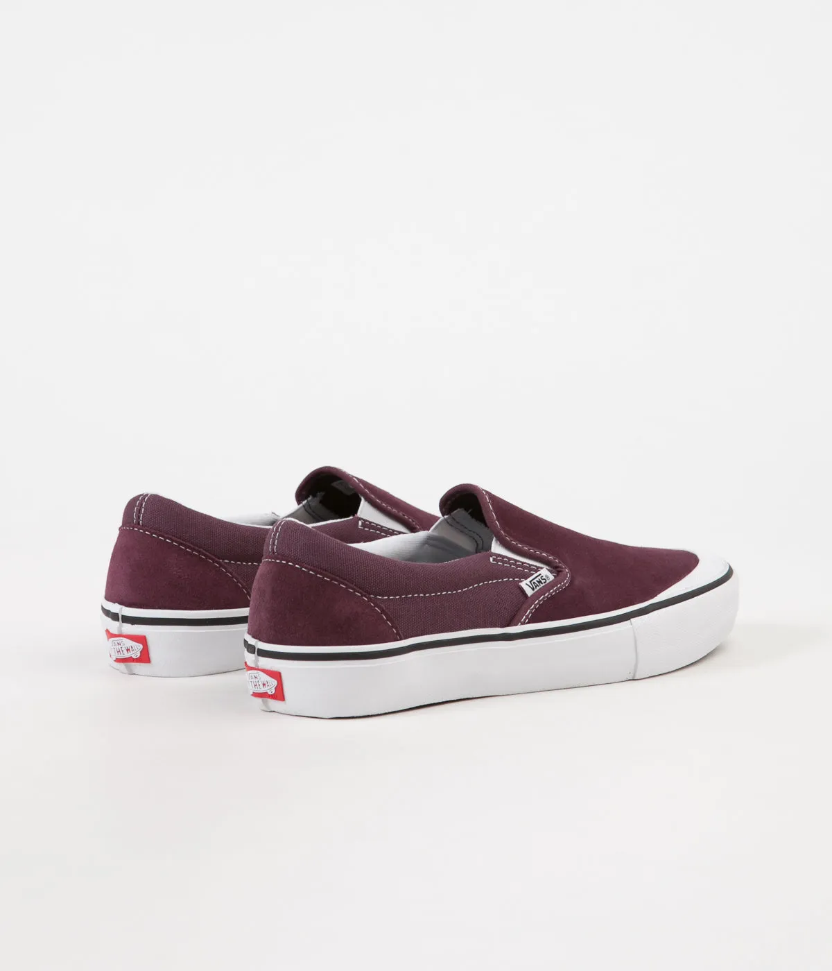 Vans Slip On Pro Shoes - Raisin / White