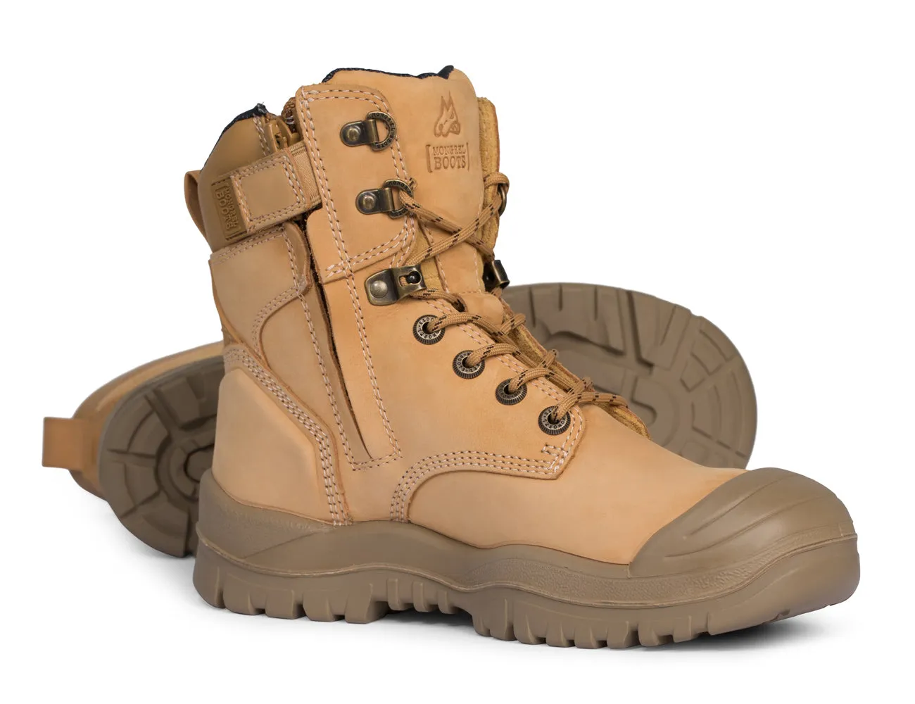 Wheat High Leg ZipSider Boot w/ Scuff Cap - 561050