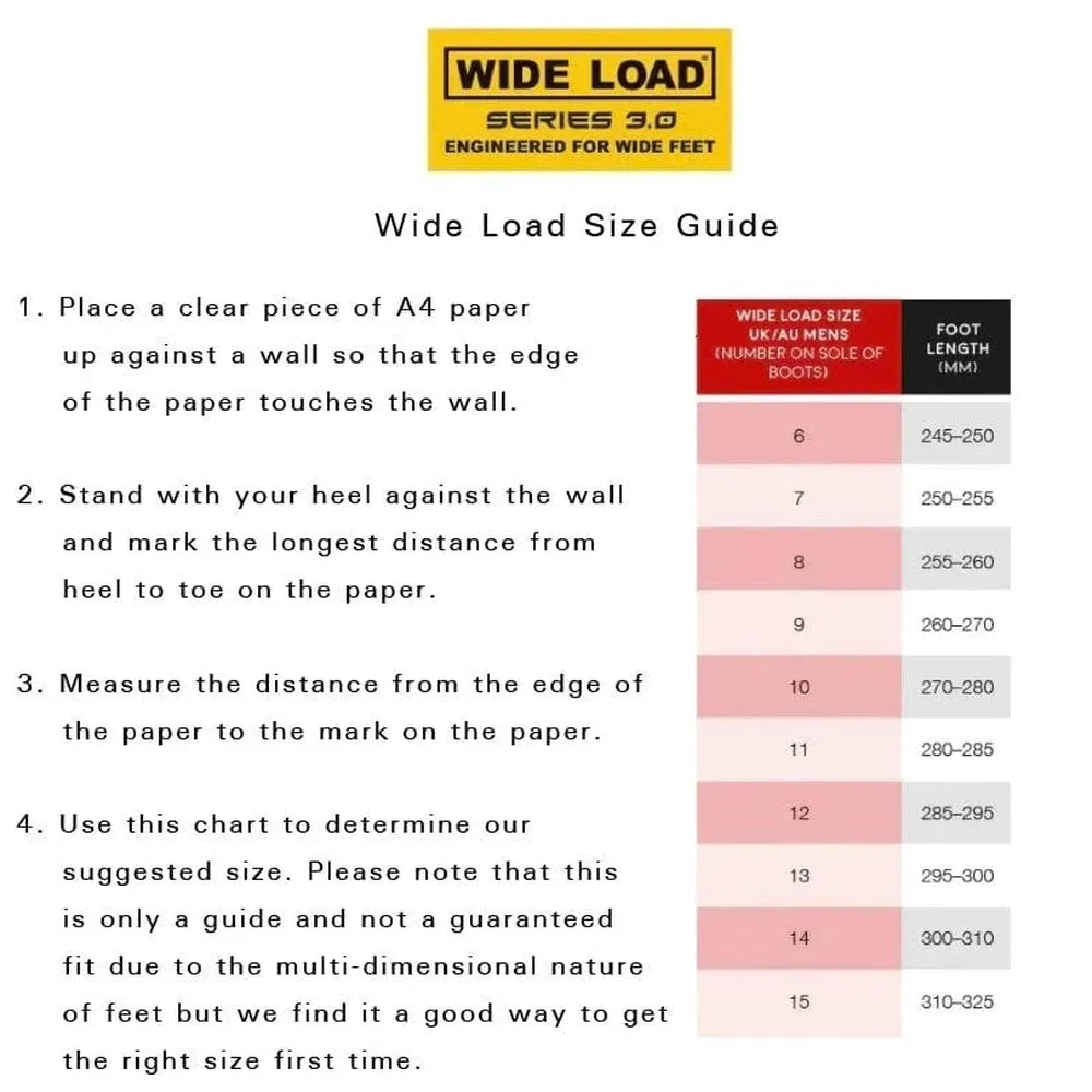 WideLoad 690BLWC - Extra Wide Composite Toe Safety Boot No Zip  - Airport Friendly - 6E Fit  - Black