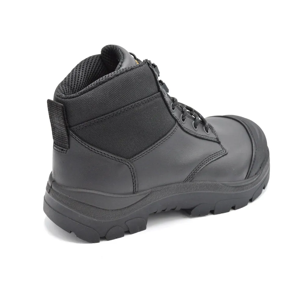 WideLoad 690BLWC - Extra Wide Composite Toe Safety Boot No Zip  - Airport Friendly - 6E Fit  - Black